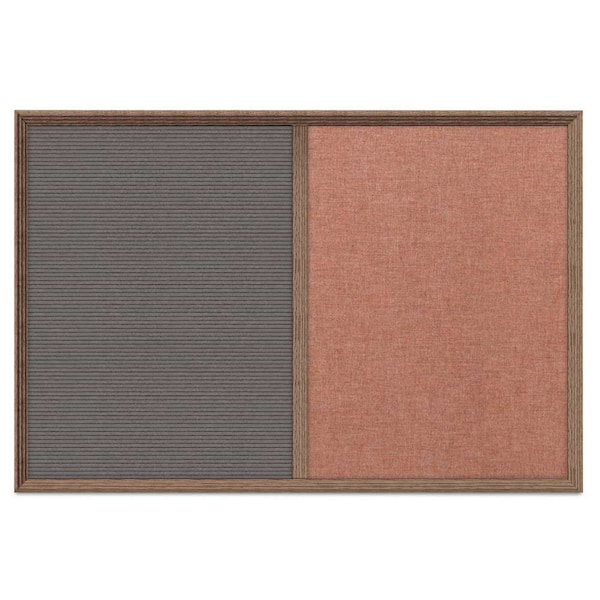 United Visual Products Enclosed Corkboard, 1 Door, 24"x36", 4" Fra UV3422-BRONZE-COBACC - main